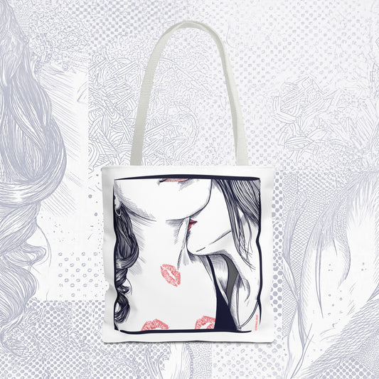 Stolen Kiss Tote Bag – WLW Romantic Canvas Tote | Sapphic & Queer Accessory | RZL Goods