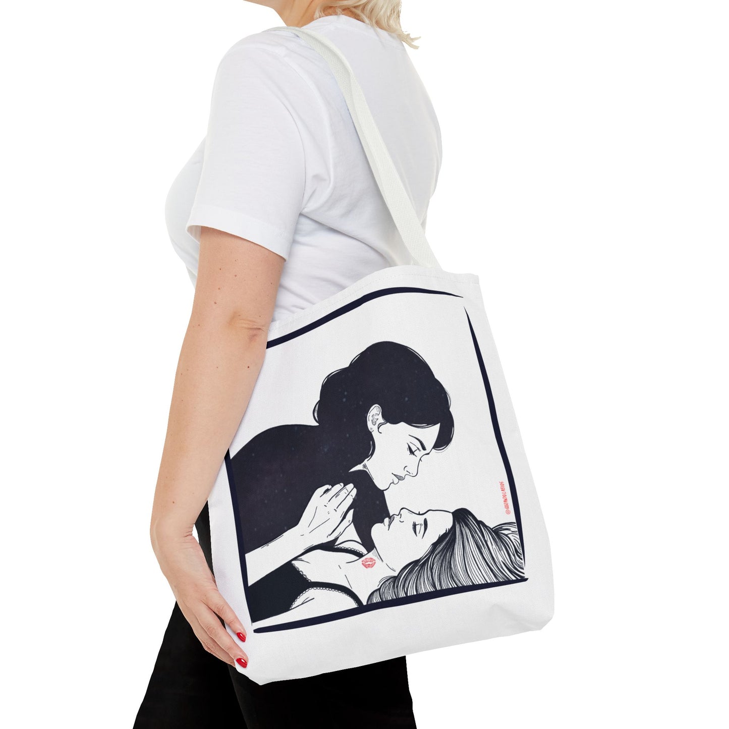 Love Mark Tote Bag – WLW Romantic Canvas Tote | Sapphic & Queer Accessory | RZL Goods