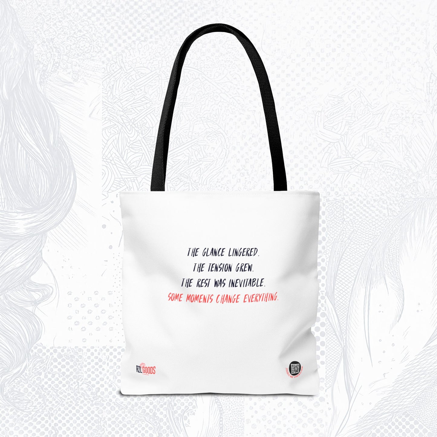 Almost a Kiss Tote Bag – WLW Romantic Canvas Tote | Sapphic & Queer Accessory | RZL Goods