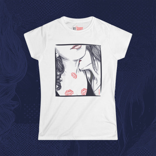 Stolen Kiss Graphic T-Shirt – Romantic Art Tee for Women | RZL Goods
