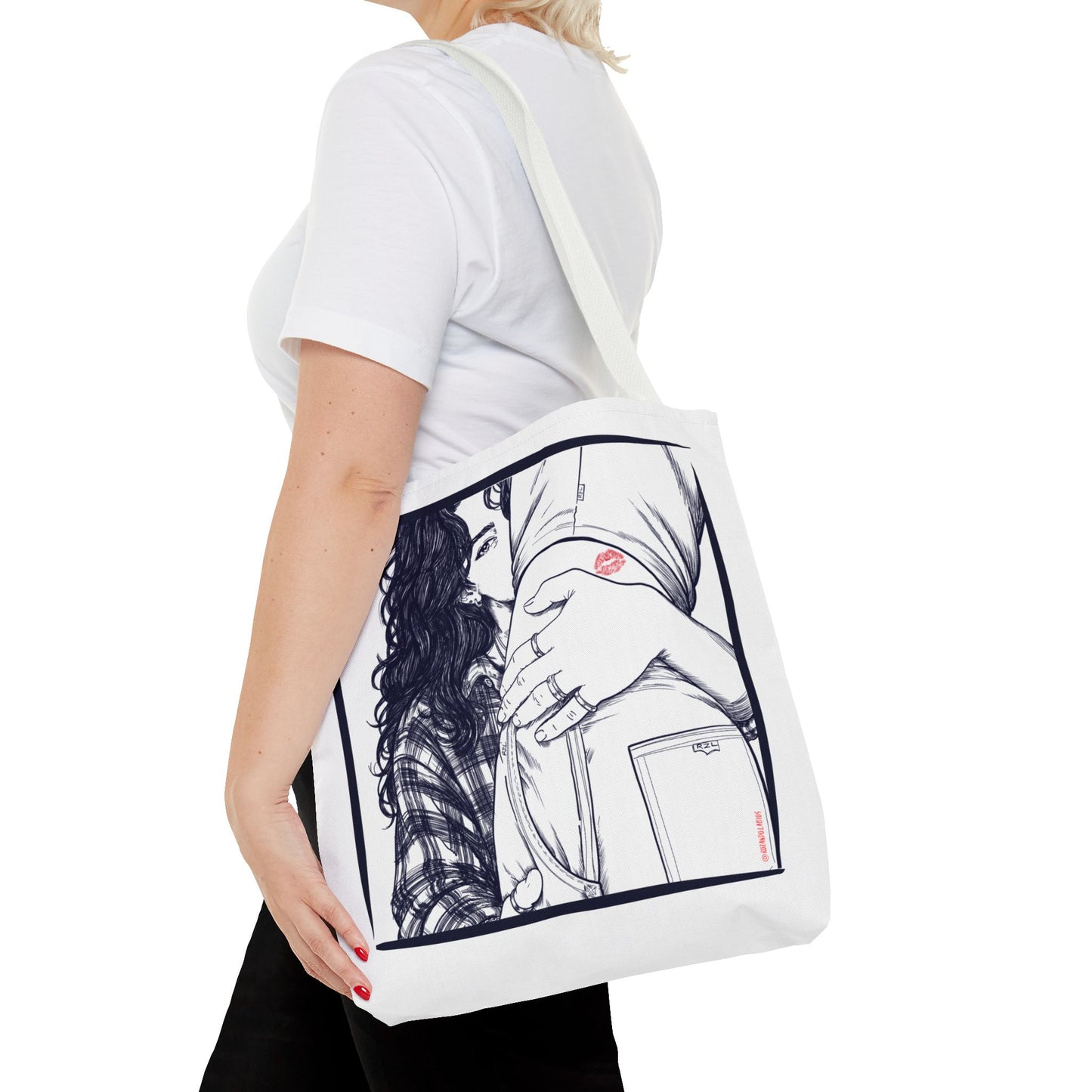 The Look Tote Bag – WLW Romantic Canvas Tote | Sapphic & Queer Accessory | RZL Goods