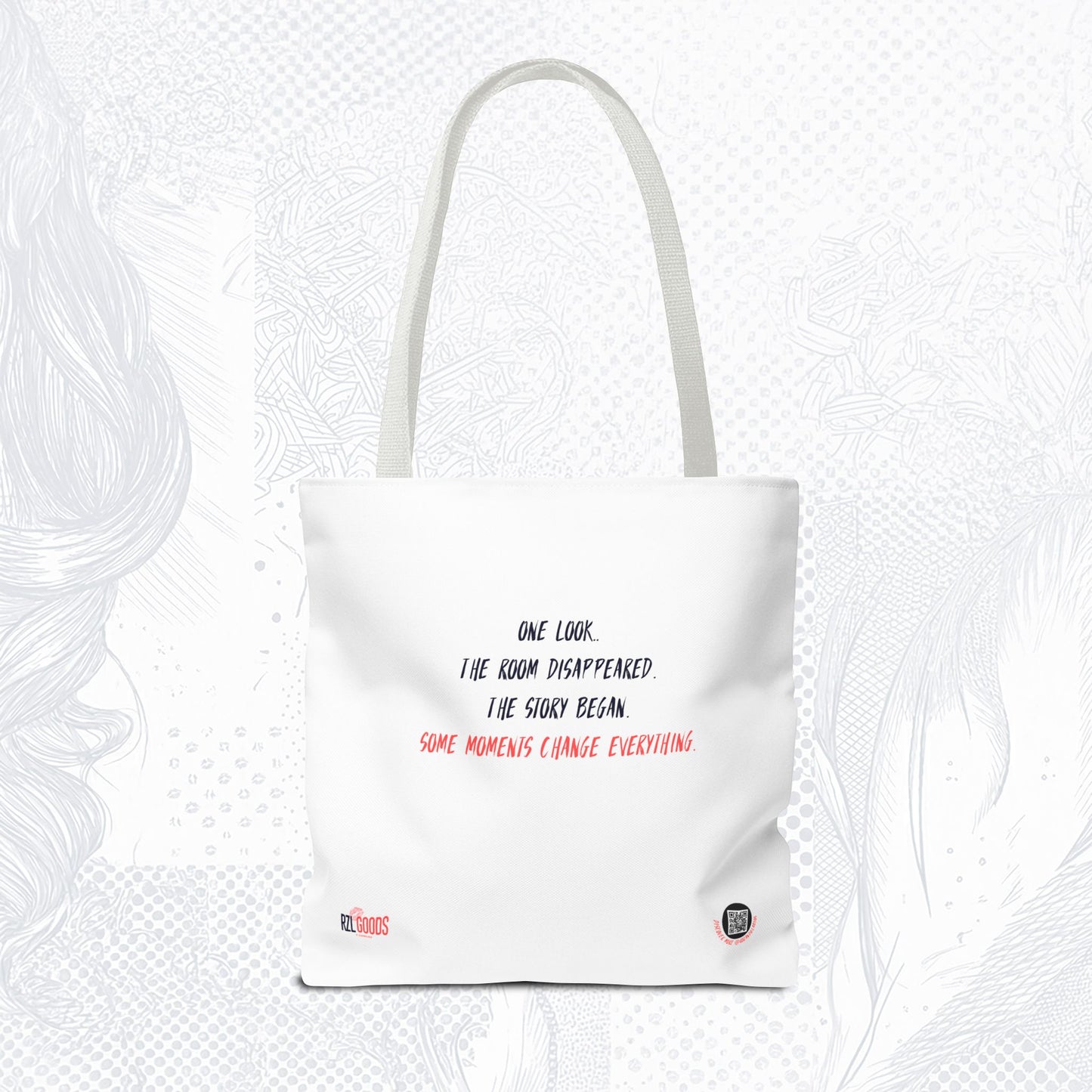 Love Mark Tote Bag – WLW Romantic Canvas Tote | Sapphic & Queer Accessory | RZL Goods