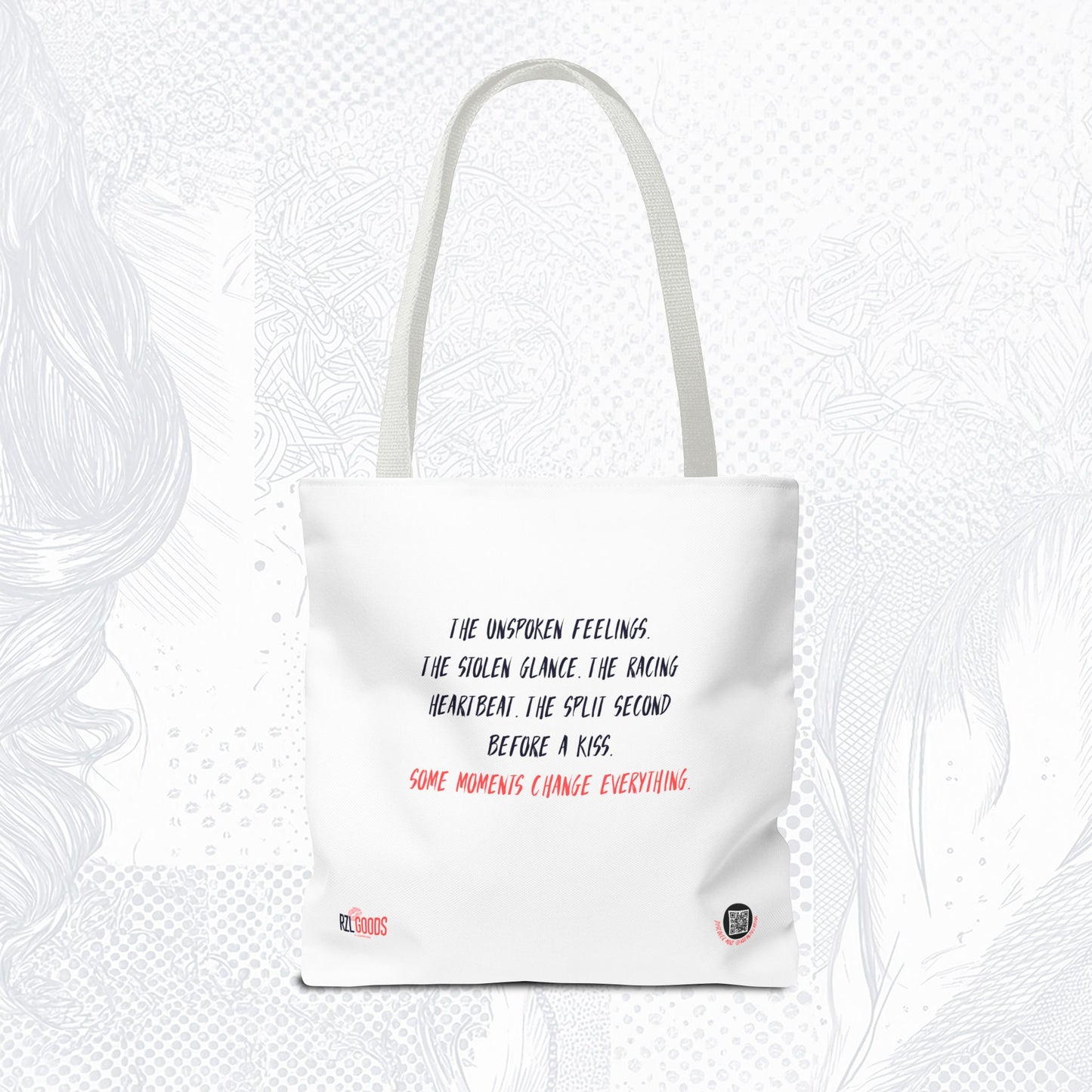 The Look Tote Bag – WLW Romantic Canvas Tote | Sapphic & Queer Accessory | RZL Goods