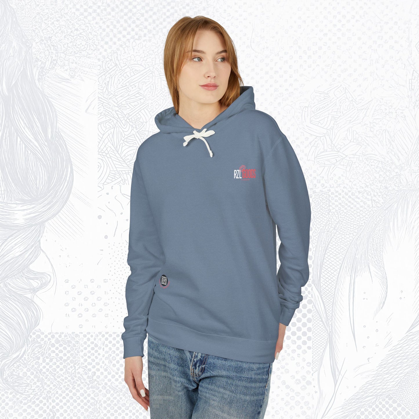 Stolen Kiss Hoodie – Dark line – Romantic Art Pullover for Women | Cozy WLW Graphic Sweatshirt