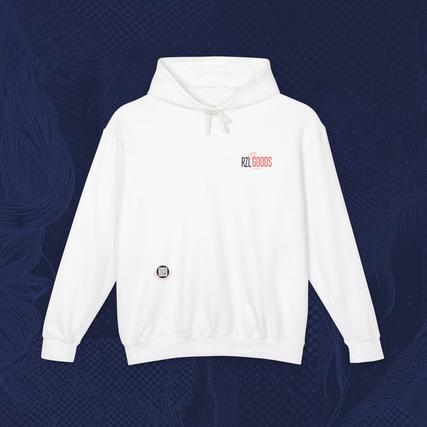 Kiss Mark Art Hoodie — Romantic Graphic Lightweight Hooded Sweatshirt
