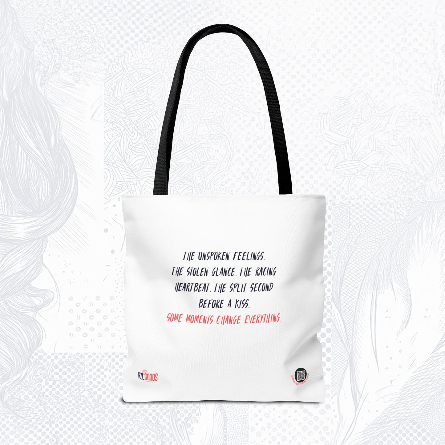 The Look Tote Bag – WLW Romantic Canvas Tote | Sapphic & Queer Accessory | RZL Goods