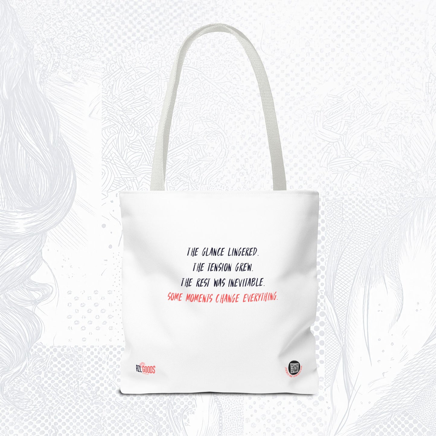 Almost a Kiss Tote Bag – WLW Romantic Canvas Tote | Sapphic & Queer Accessory | RZL Goods