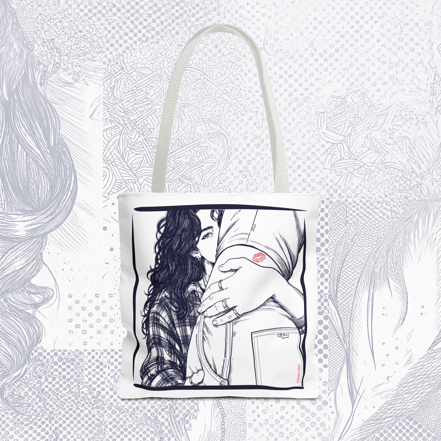 The Look Tote Bag – WLW Romantic Canvas Tote | Sapphic & Queer Accessory | RZL Goods