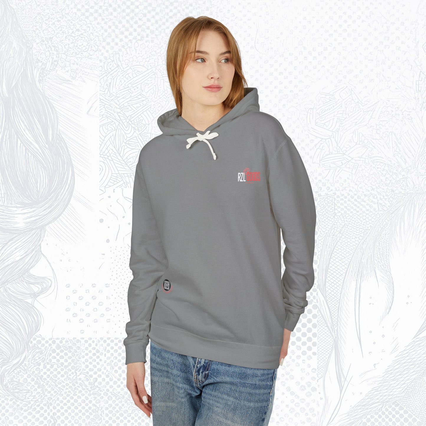 Stolen Kiss Hoodie – Dark line – Romantic Art Pullover for Women | Cozy WLW Graphic Sweatshirt