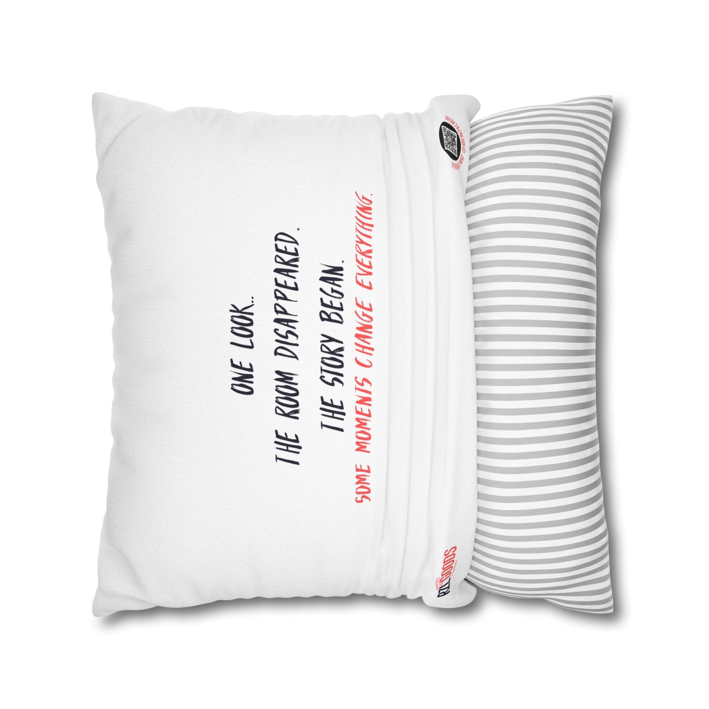 The Look Square Pillow – Romantic WLW Art Throw Pillow | Queer Home Décor Accent