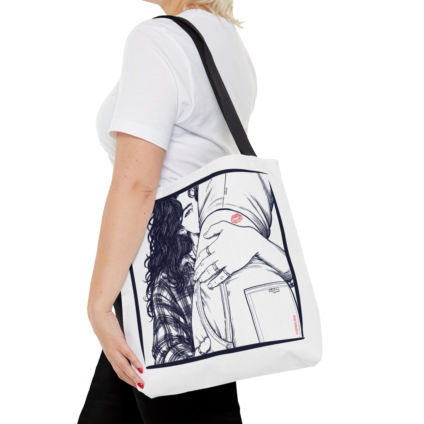 The Look Tote Bag – WLW Romantic Canvas Tote | Sapphic & Queer Accessory | RZL Goods