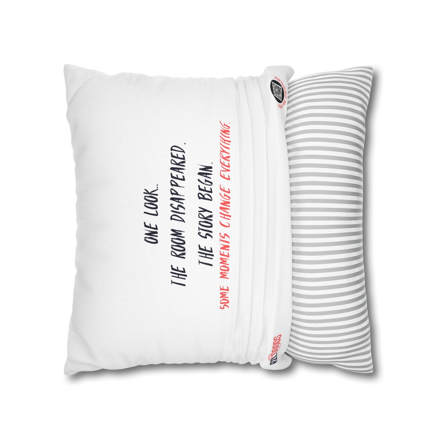 The Look Square Pillow – Romantic WLW Art Throw Pillow | Queer Home Décor Accent