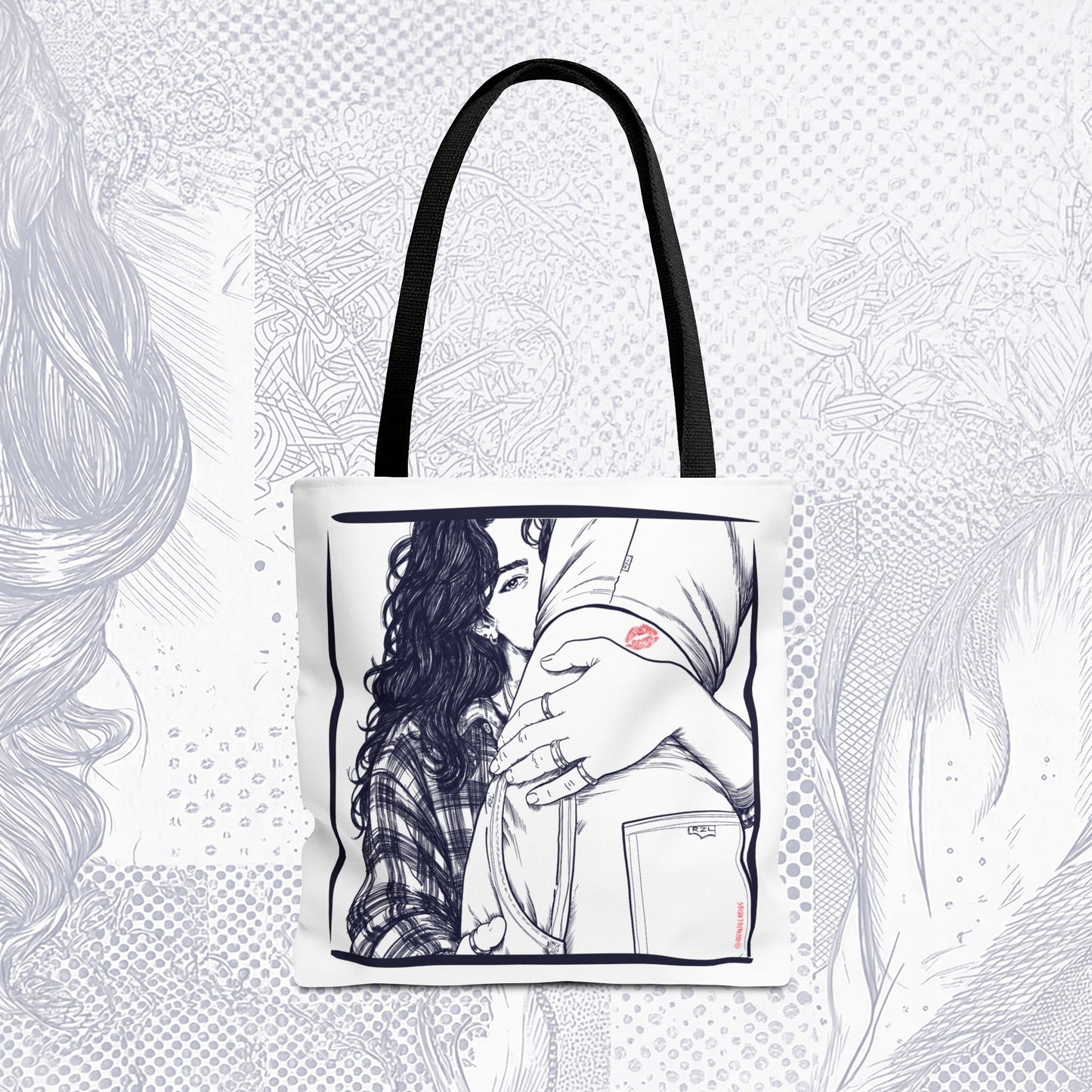 The Look Tote Bag – WLW Romantic Canvas Tote | Sapphic & Queer Accessory | RZL Goods