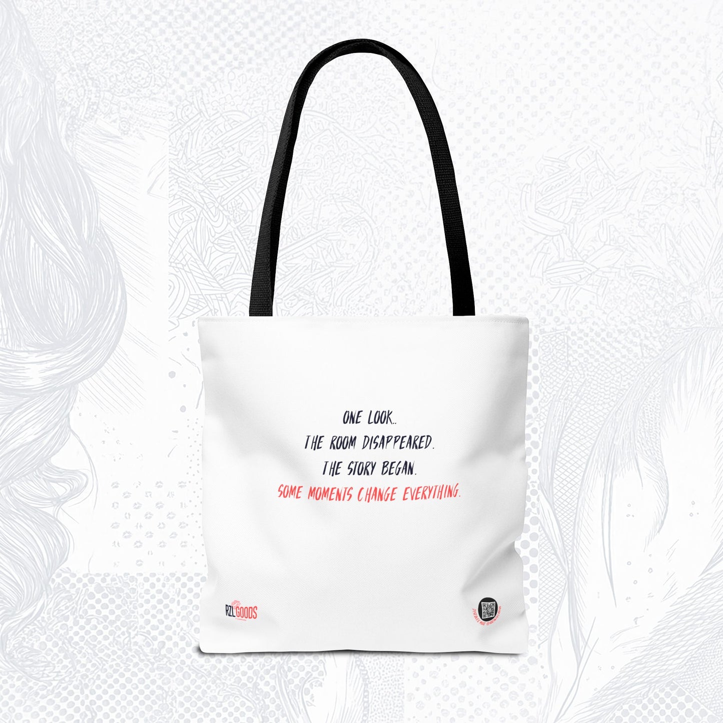 Love Mark Tote Bag – WLW Romantic Canvas Tote | Sapphic & Queer Accessory | RZL Goods