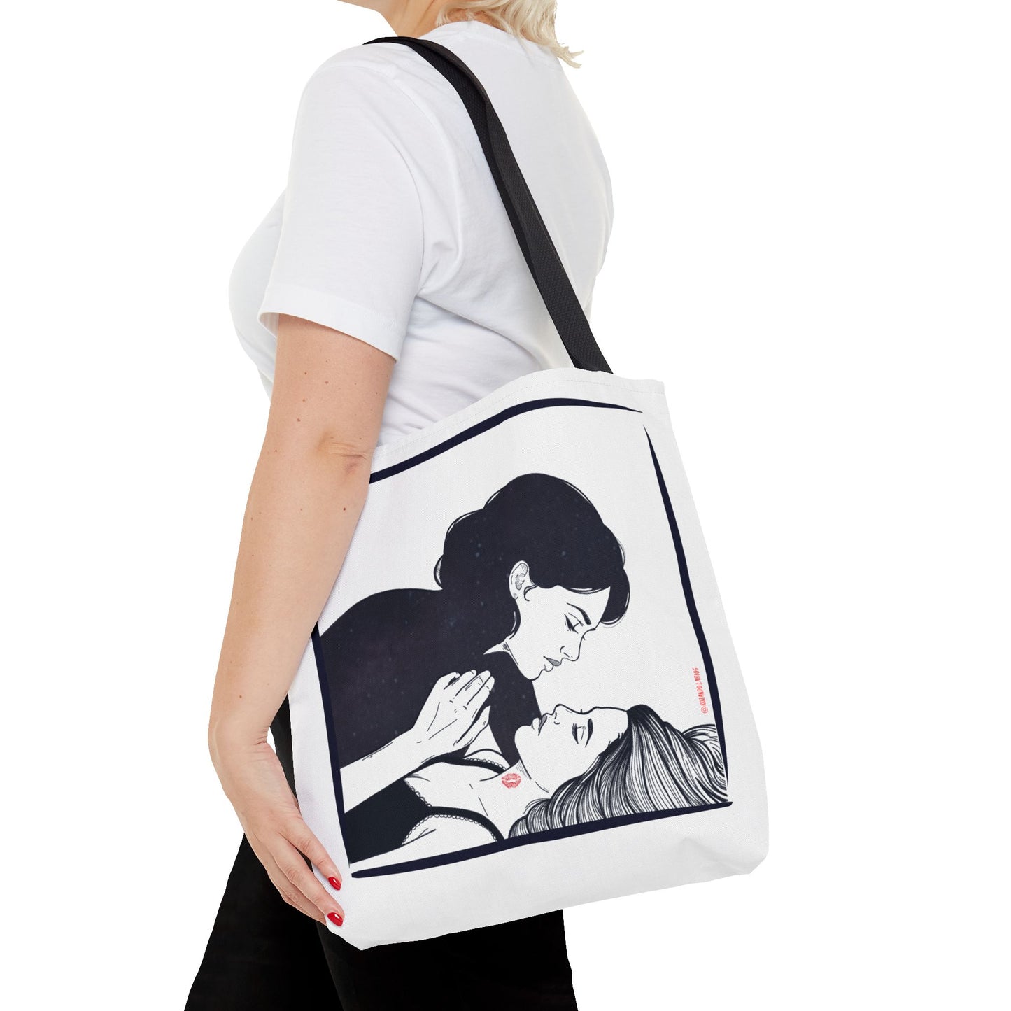 Love Mark Tote Bag – WLW Romantic Canvas Tote | Sapphic & Queer Accessory | RZL Goods
