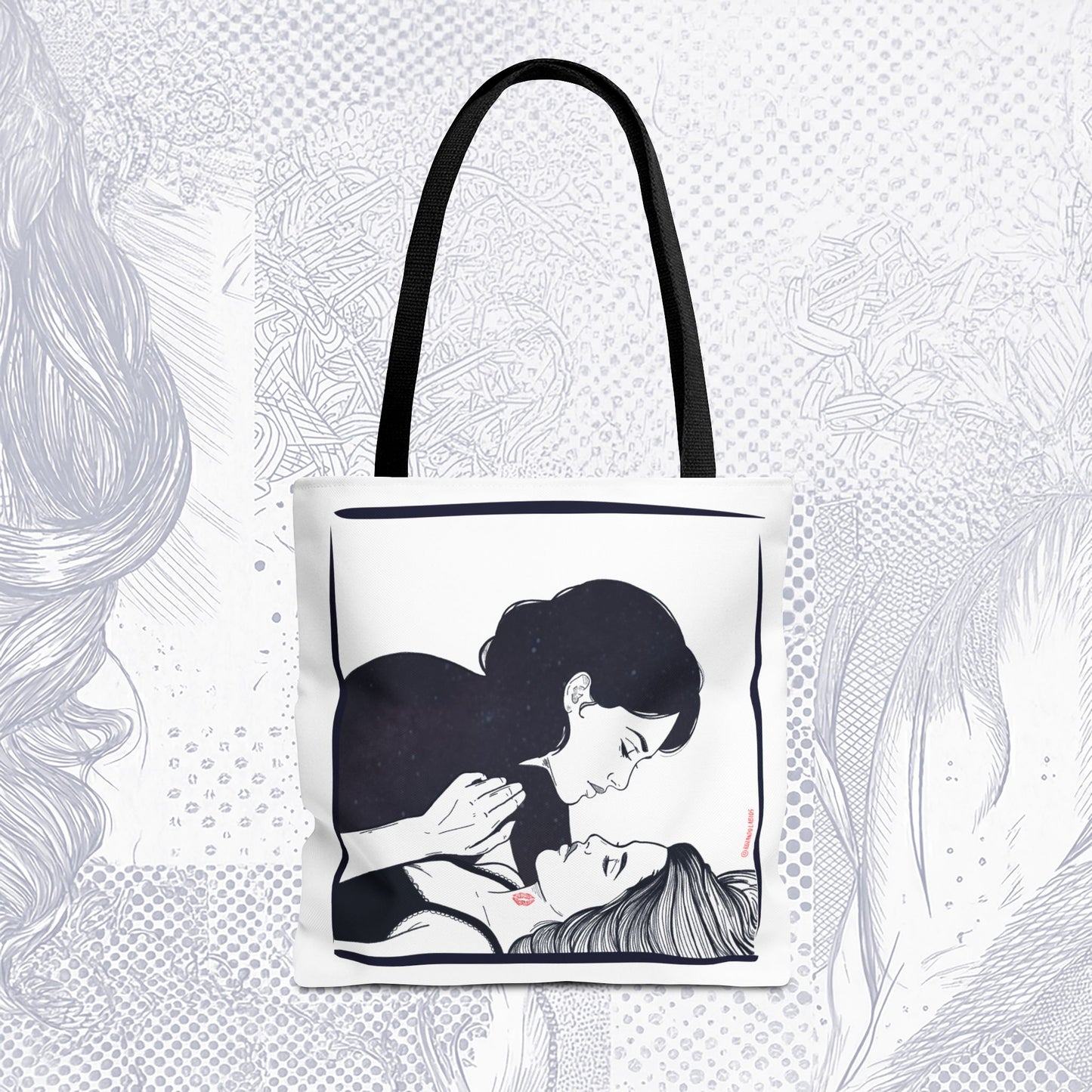 Love Mark Tote Bag – WLW Romantic Canvas Tote | Sapphic & Queer Accessory | RZL Goods