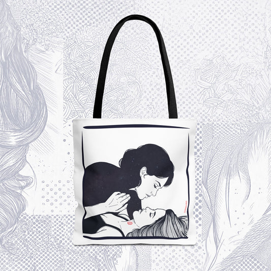 Love Mark Tote Bag – WLW Romantic Canvas Tote | Sapphic & Queer Accessory | RZL Goods